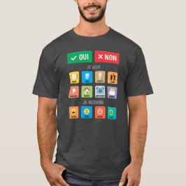 Camiseta Autismo francês AAC PECS Apontando Comunicação 01