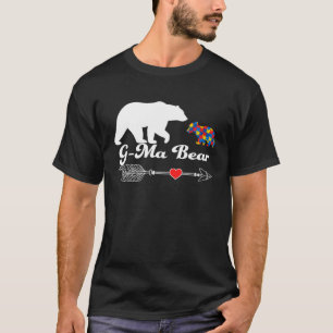 Camiseta Autismo G Ma Urso Puzzle Consciência do Autismo Au