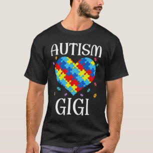 Camiseta Autismo Gigi Família Correspondente Coração Consci