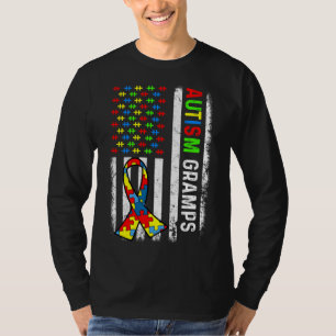 Camiseta Autismo Grampo Americano Bandeira Autismo Famílias