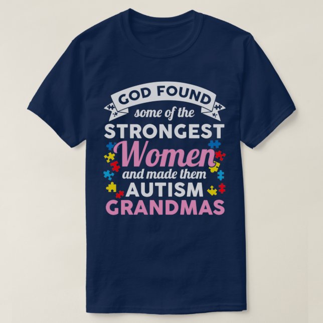 Camiseta Autismo Grandmas (Frente do Design)