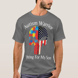 Camiseta Autismo Guerreiro Lutando Pelo Meu Filho Feliz Aut