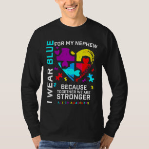Camiseta Autismo Homens do Sobrinho Tia Tio Autismo Consciê