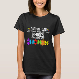 Camiseta Autismo-Homens Pai de Autista Verdadeiro