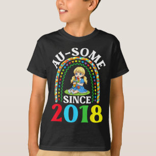 Camiseta Autismo Incrível Ausome Desde 2018 Conscientização