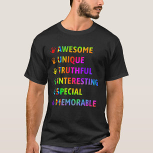 Camiseta Autismo Incrível Único Especial Segunda-feira de c