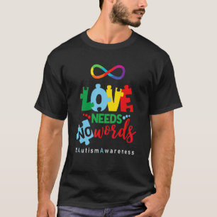 Camiseta Autismo Infinito O Amor Não Precisa de Palavras