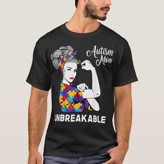 Camiseta Autismo inseparável Mãe Mensagem Autismo Autismo A (Frente)