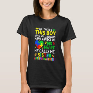 Camiseta Autismo Irmã Autismo Sensibilização Suporte Autism