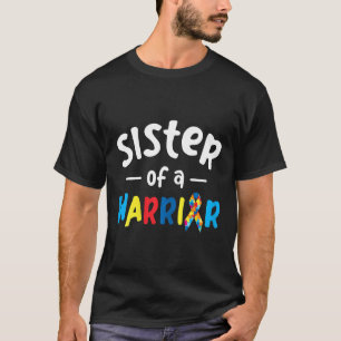 Camiseta Autismo-Irmã de um Guerreiro-Presente de Conscient
