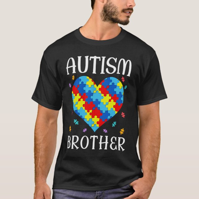 Camiseta Autismo Irmão Correspondente Família Autismo Aware (Frente)
