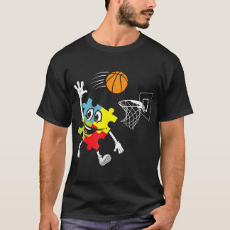 Camiseta Autismo Jogador de Basquete Autismo Guerreiro de B