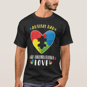 Camiseta Autismo-Lindo Pai Amoroso de Autista Peça do Queb