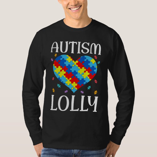 Camiseta Autismo Lolly Matching Family Heart Awarenes (Frente)