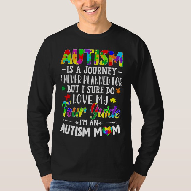Camiseta Autismo Mãe Autismo Consciência Mãe Autismo É Uma  (Frente)
