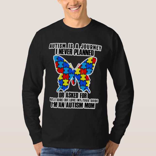 Camiseta Autismo Mãe Autismo É Um Neurodiver Autista De Jor (Frente)