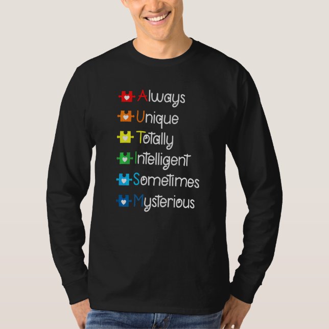 Camiseta Autismo Mãe Autismo Sensibilização Meninas Autista (Frente)