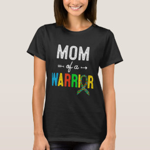 Camiseta Autismo-Mãe De Um Guerreiro Apoio à Consciencializ