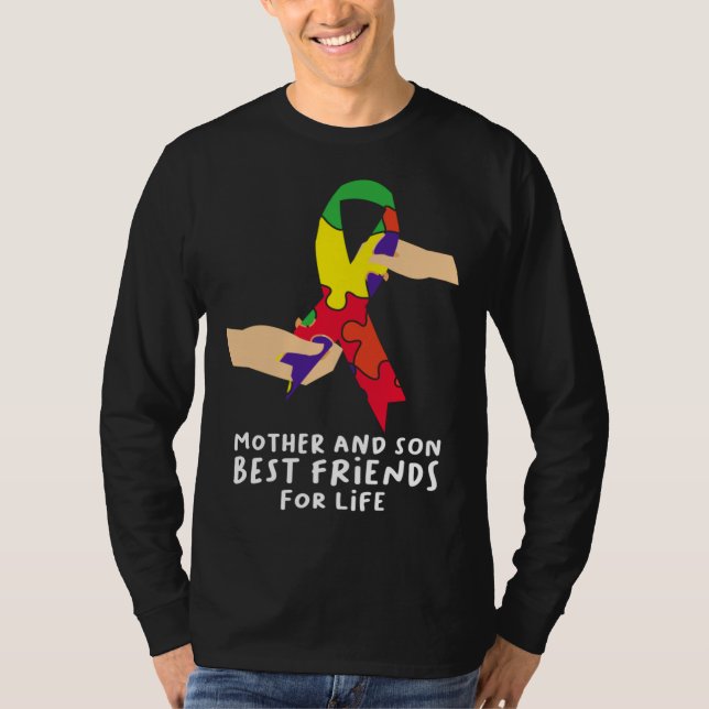 Camiseta Autismo Mãe E Filho Dos Melhores Amigos (Frente)