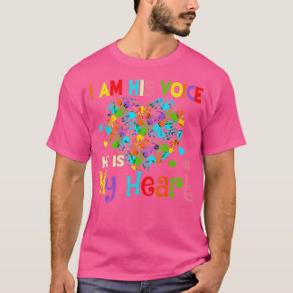Camiseta Autismo Mãe Eu Sou Sua Voz Ele É Meu Autismo Cardí