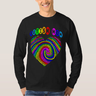 Camiseta Autismo Mãe Impressão Digital Autismo Consciência