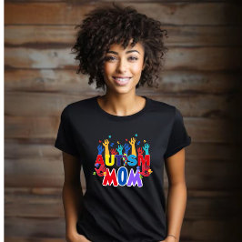 Camiseta Autismo Mãe- Mãos-Quebra-cabeça