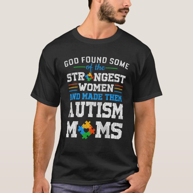 Camiseta Autismo Mãe O Filho Mais Forte Mãe Autista Criança (Frente)