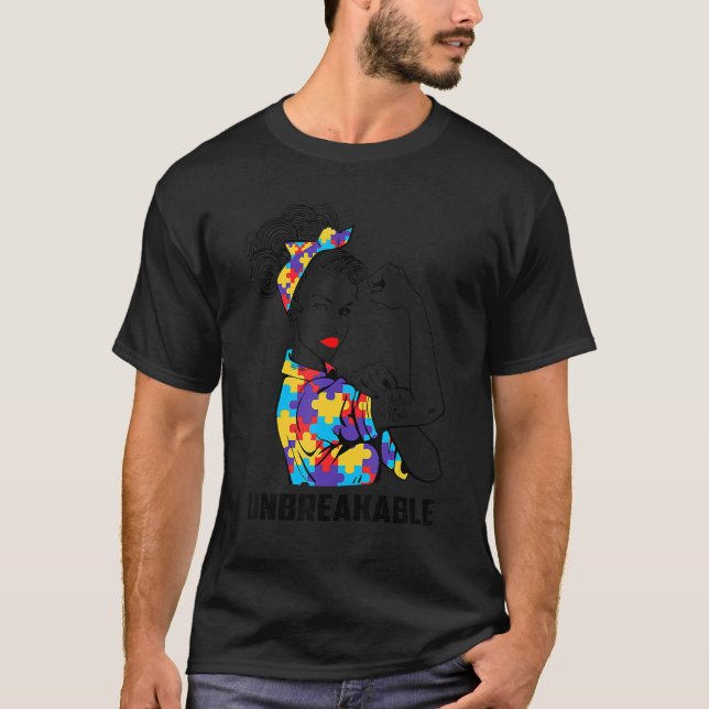 Camiseta Autismo Mãe Oferece Autismo Mama Consciência Prese (Frente)