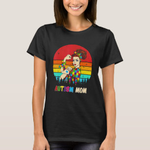 Camiseta Autismo Mãe Orgulhosa Mãe Conscientista Mês Mama A