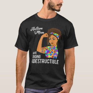 Camiseta Autismo Mãe Quebra-cabeça Autista Indestrutível Fi
