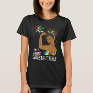 Camiseta Autismo Mãe Quebra-cabeça Autista Indestrutível Fi