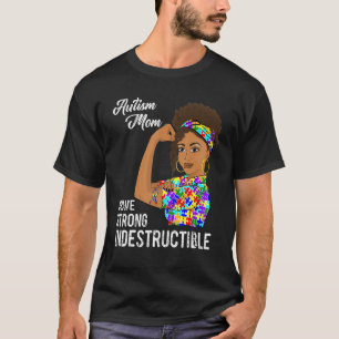 Camiseta Autismo Mãe Quebra-cabeça Autista Indestrutível Fi