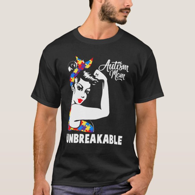 Camiseta Autismo Mãe Um Dia Inseparável De Consciência Do C (Frente)