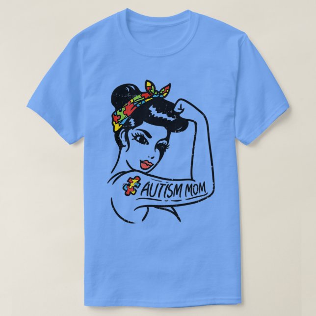 Camiseta Autismo Mãe, Um Presente De Consciência Autista In (Frente do Design)