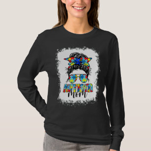Camiseta Autismo Mãe Vida Mensageira Cabelo Mama Quebra-cab