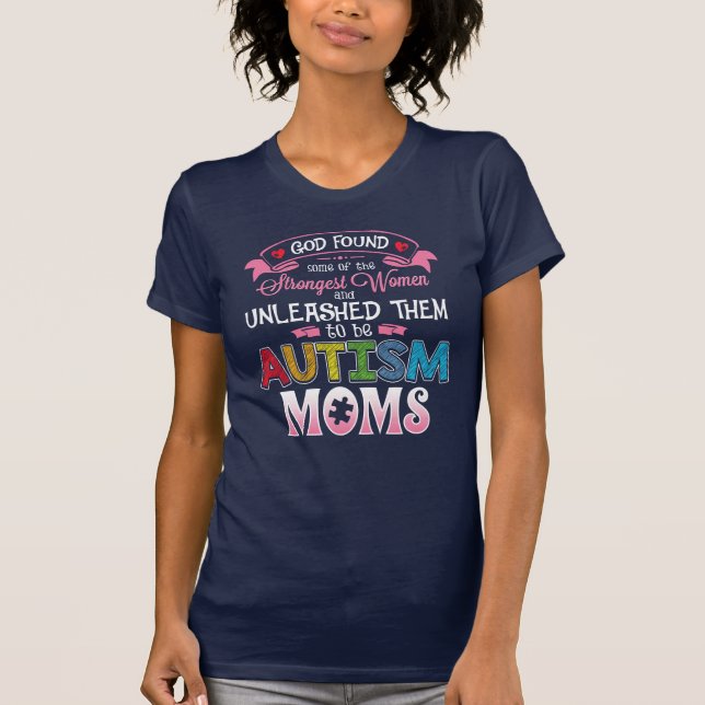 Camiseta Autismo Mães a mais forte inspiração feminina (Frente)