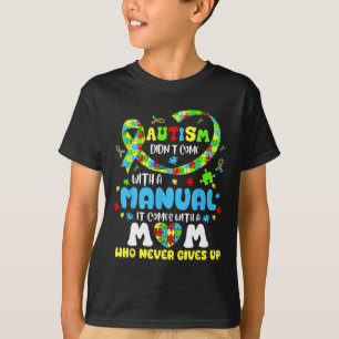 Camiseta Autismo Mamãe não vem com um Autismo feminino manu