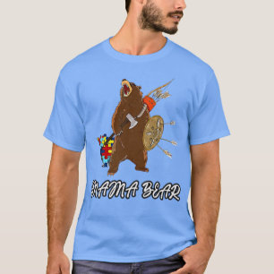 Camiseta Autismo Mamãe Ursa Autismo Autismo Quebra-cabeça p