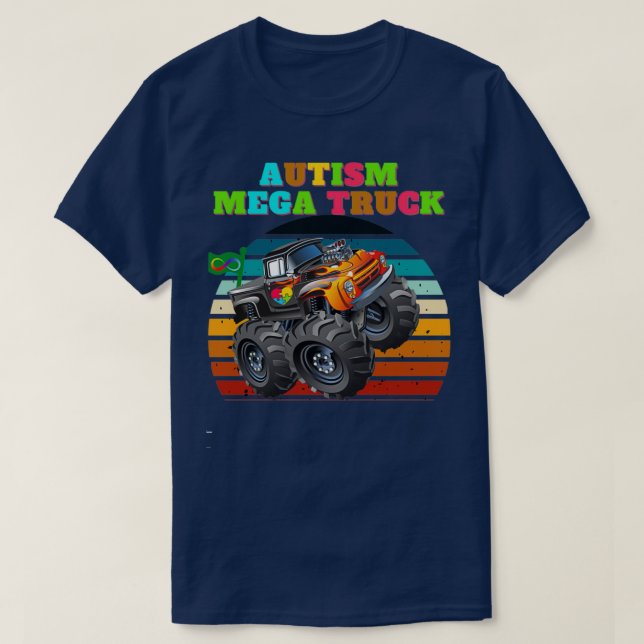 Camiseta autismo mega caminhão 5 (Frente do Design)