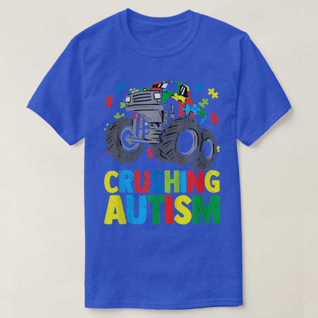 Camiseta Autismo Mega Caminhão Consciencialização Amor Acei (Frente do Design)