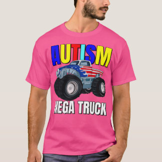 Camiseta Autismo Mega Caminhão Esmagando Monstro da Consciê