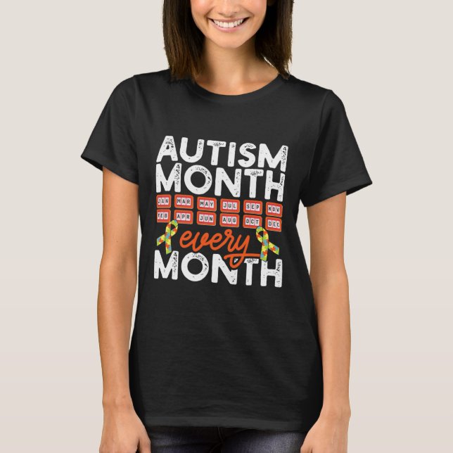 Camiseta Autismo Mês A Mês Deficiência Sensibilização Su (Frente)