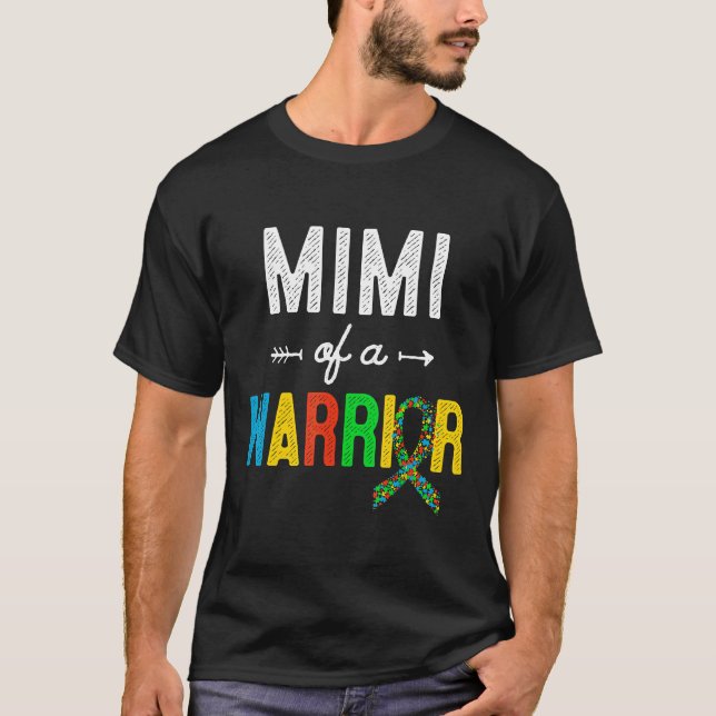 Camiseta Autismo-Mimi De Um Guerreiro Apoio à Conscientizaç (Frente)