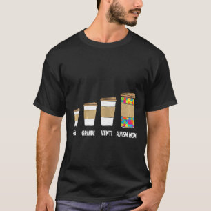 Camiseta Autismo-Mulheres Café Engraçado Mãe de Autismo Pa