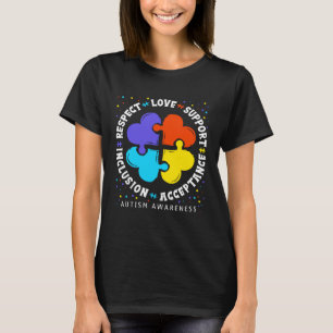 Camiseta Autismo Mulheres Homens Respeito Amor Apoio Consci