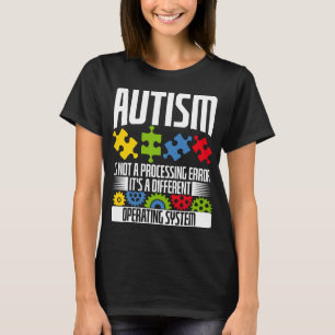 Camiseta Autismo Não É Um Mês De Autismo De Erro De Proc