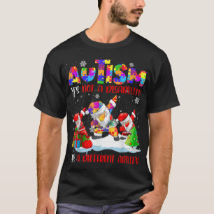 Camiseta Autismo Não é um Natal de Papais noeis de Deficiên