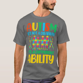 Camiseta Autismo Não É Uma Deficiência É Um Abilito Diferen