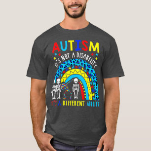 Camiseta Autismo Não É Uma Deficiência É Um Abilito Diferen