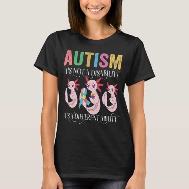 Camiseta Autismo não é uma deficiência é uma habilidade dif (Frente)